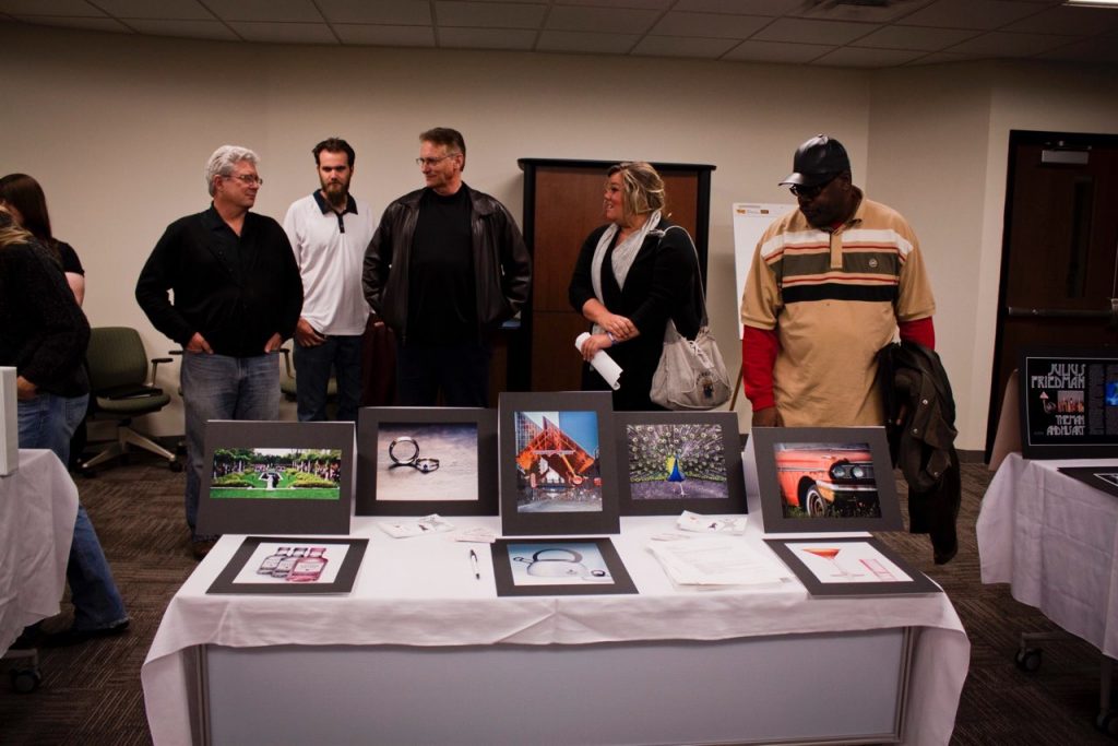 Students at Portfolio Review Dec 2011