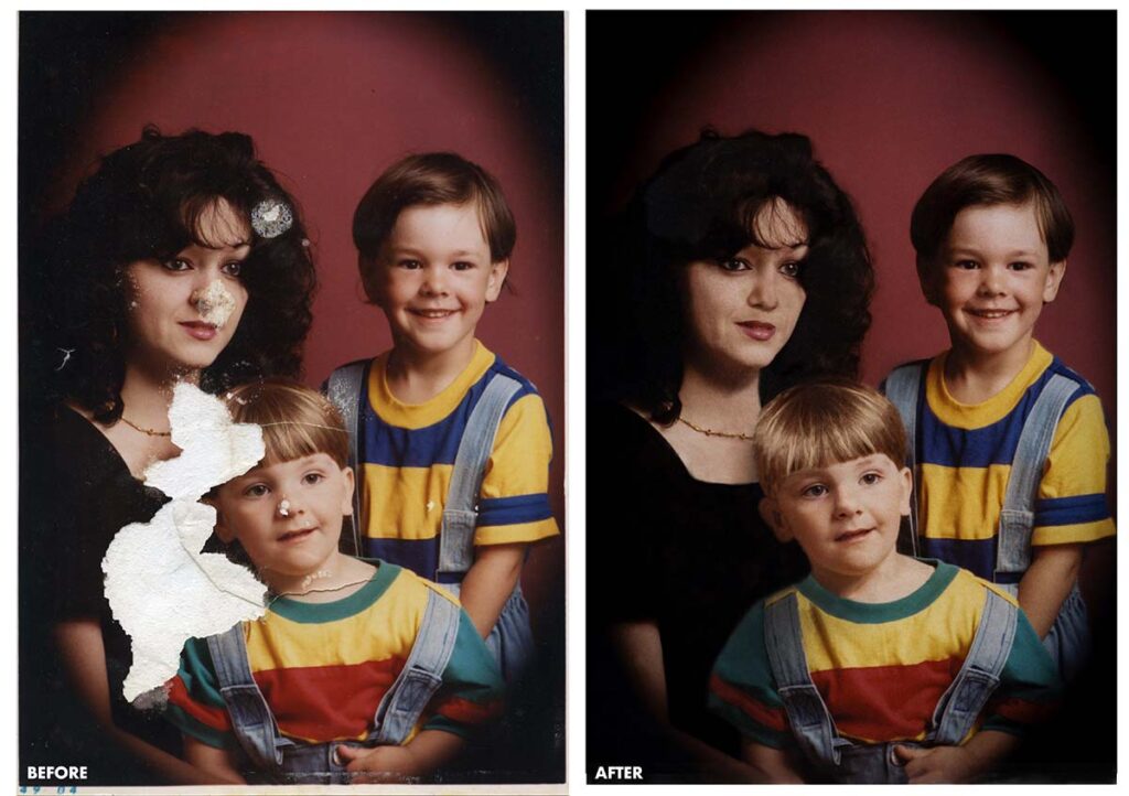 Color retouch of family