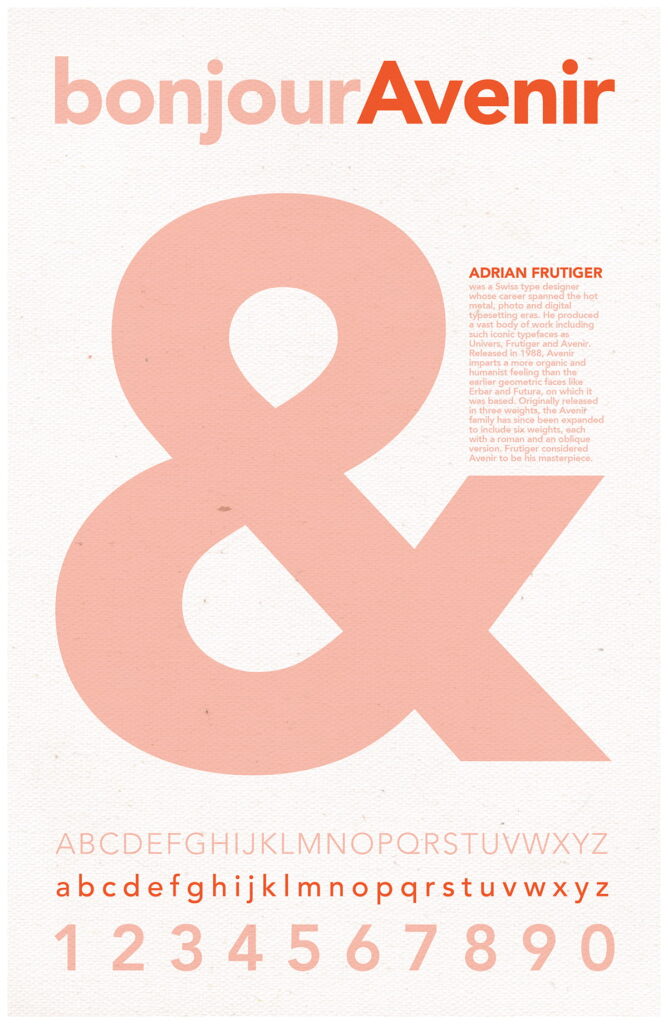 Avenir Typeface Poster