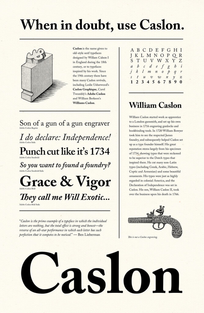 Caslon Typeface Poster