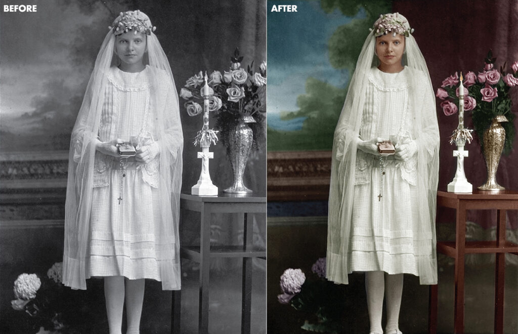 Hand Color Before and After