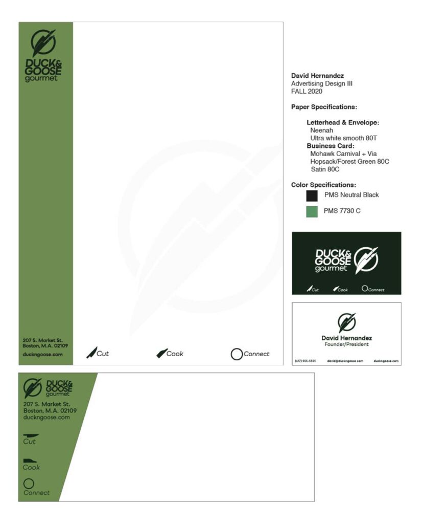 Duck & Goose, Stationery Package