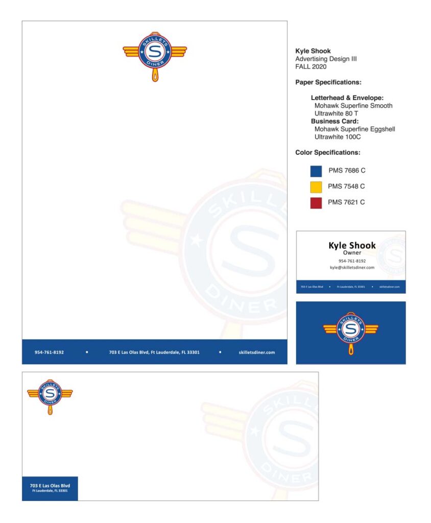 Skillet Diner, Stationery Package