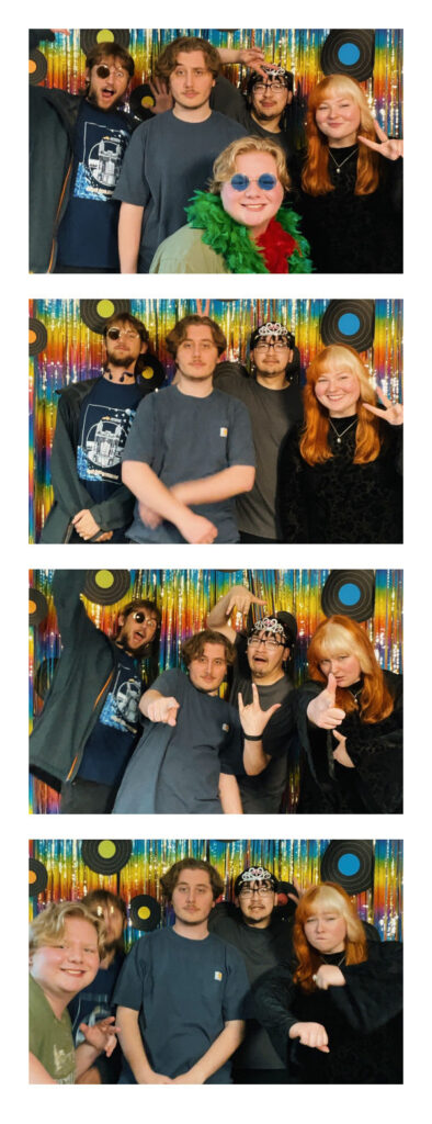 Film students at the party