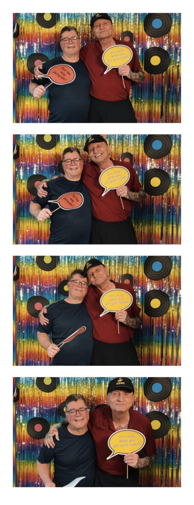 Nick and Michael at the party