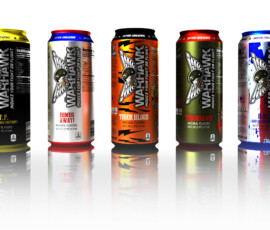 Warhawk Energy Drink Packaging, Rachel Fryer, Advertising Design IV Warhawk Energy Drink Packaging
