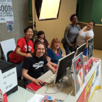 Design students at resource fair