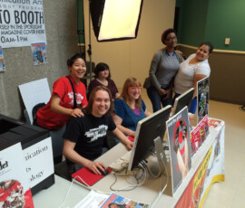 Design students at resource fair