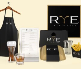 RYE Bar & Cafe Logo, Jared Barnard, Judge’s Choice Award and Silver Student ADDY