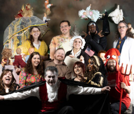 Practicum Class and volunteers posing at the Halloween photoshoot Practicum Class and volunteers posing at the Halloween photoshoot